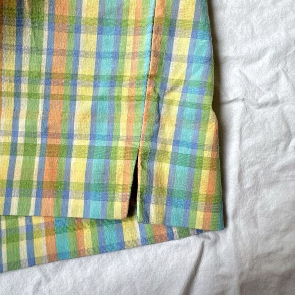 Lauren Ralph Lauren Pastel Rainbow Colorful Plaid Checkered Capri Women’s 14 LRL - Picture 5 of 10